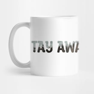 Stay Away Double Exposure Typograhy Mug